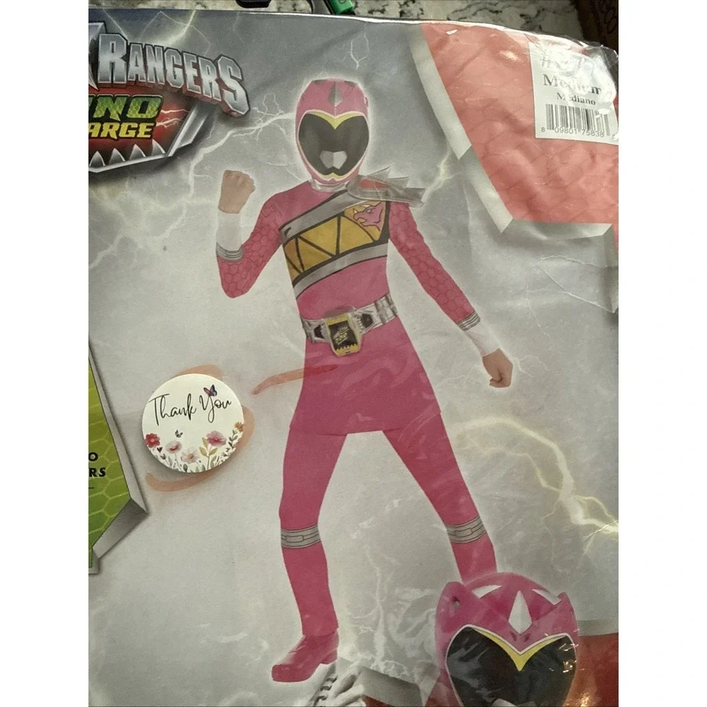 Power Rangers Dino Charge Pink Ranger Deluxe Child Costume Size M 7-8 NEW